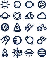 Space planets, illustration, vector, on a white background. vector