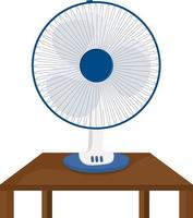 ventilador de mesa, ilustración, vector sobre fondo blanco