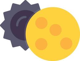 icono plano de eclipse vector