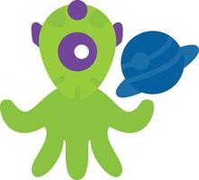 Space Alien Flat Icon vector