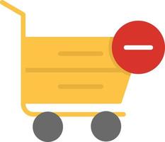 Remove from Cart Flat Icon vector