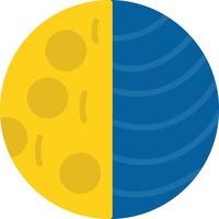 icono plano del eclipse de luna vector