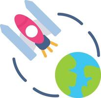 Space Shuttle Flat Icon vector