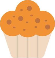 icono plano muffin vector