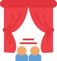 Theatre Flat Icon vector