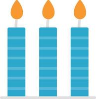 Birthday candles Flat Icon vector