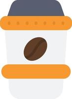icono plano de la taza de café vector