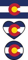 Colorado Flag on white background. Colorado Round Circle Flag. CO USA State. flat style. vector
