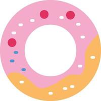 donut icono plano vector