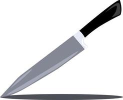 Big knife, illustration, vector on white background.