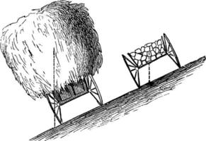 Old Cart, vintage illustration. vector