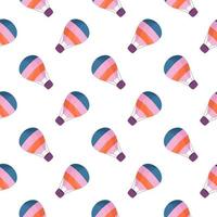 Colorful air ballon ,seamless pattern on white background. vector