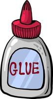 Glue in bottle, illustration, vector on white background