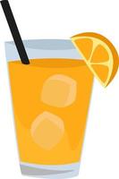 Orange juice, illustration, vector on white background