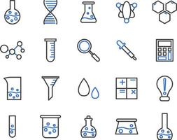 Laboratory experiments, illustration, vector on a white background.