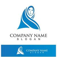 Simple headscarf logo icon vector
