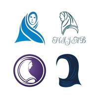 Simple headscarf logo icon vector