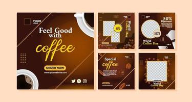 Coffee Day Social Media Post vector