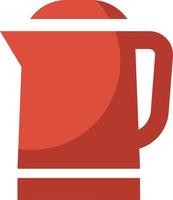 Red electric kettle, illustration, vector on a white background