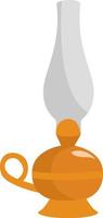 Kerosene lamp, illustration, vector on white background