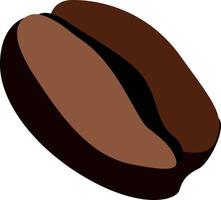 Coffee bean, illustration, vector on white background.