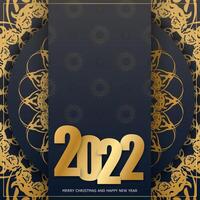 Happy new year 2020 with gold numbers and ornate design vector