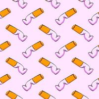 Small cigarettes,seamless pattern on light pink background. vector