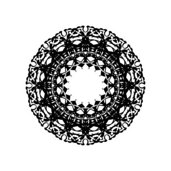 elegante adorno redondo vectorial al estilo de barogue. patrón tradicional abstracto con elementos orientales vector