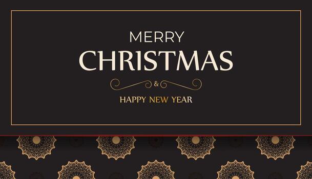 Merry Christmas and Happy New Year white color with winter pattern. vector