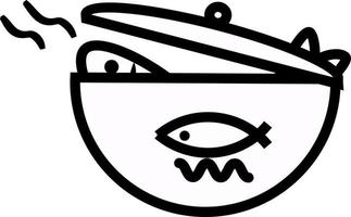 comida de pescado chino, ilustración, vector, sobre un fondo blanco. vector