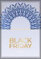 Template Poster For Black Friday Beige Color with Vintage Pattern vector