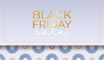 Poster for black friday beige color with vintage pattern vector