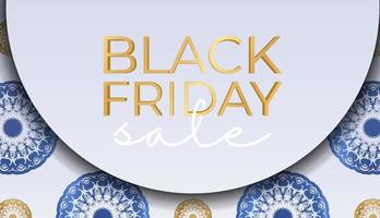 Advertising For Black Friday Beige With Luxury Pattern vector