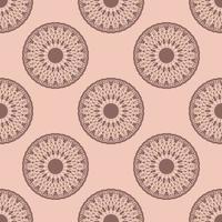 Seamless pink pattern with vintage ornament. vector