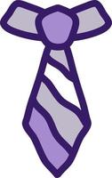 Purple tie, illustration, vector on a white background.