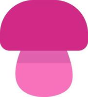 Pink mushroom, illustration, vector on a white background.
