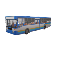 3d rendere Tailandia città autobus blu bianca giallo colore giusto lato e messa a fuoco su davanti per posteriore composizione Visualizza. png illustrazione