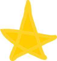 Hand drawn star doodle png