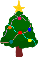 doodle de árbol de navidad png