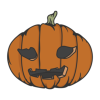 Gruseliger Halloween-Kürbis mit Gesicht png