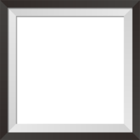 Square photo frame with black border. Realistic frame illustration. png