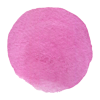 rosa vattenfärg cirkel. hand dragen vattenfärg penseldrag eller fläck png
