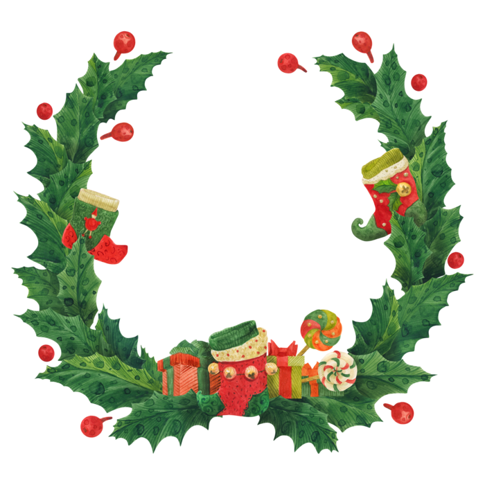 Christmas Wreath Cartoon PNGs for Free Download