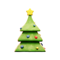 árbol de navidad de arcilla verde png