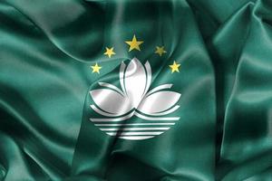 3D-Illustration of a Macao flag - realistic waving fabric flag photo