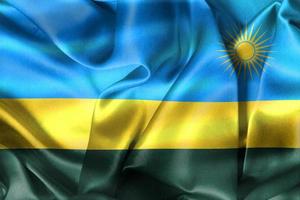 3D-Illustration of a Rwanda flag - realistic waving fabric flag photo