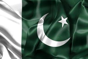 3D-Illustration of a Pakistan flag - realistic waving fabric flag photo