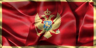 3D-Illustration of a Montenegro flag - realistic waving fabric flag photo