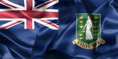 3D-Illustration of a British Virgin Islands flag - realistic waving fabric flag photo