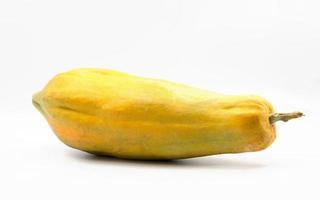 isolated whole fruit of ripe yellow papaya photo